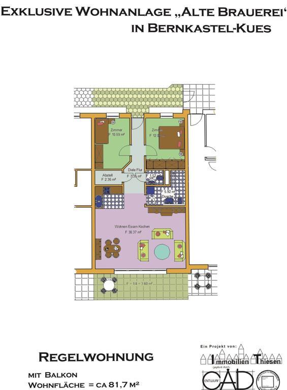 Ferienwohnung Edeltrud Deluxe Alte Brauerei 贝恩卡斯特尔-屈斯 外观 照片